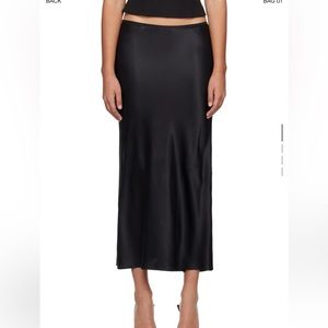 Reformation Black Layla Maxi Skirt